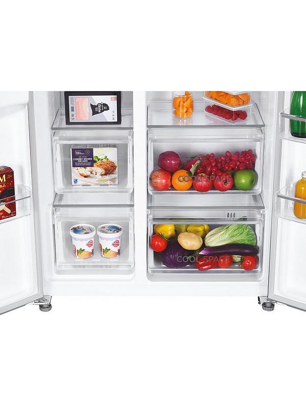 Hoover HOSR-5918EIXK-1 American style fridge freezer with plumbed water & ice dispenser - Inox - Image 5